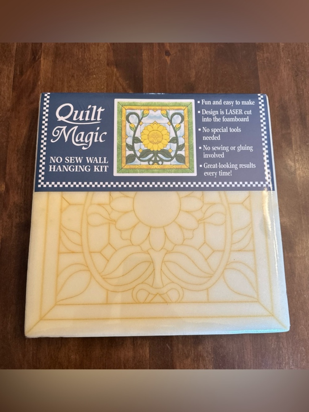 Quilt Magic No Sew Wall Hanging Kit "Sunflower"  12 x 12"  #819‎